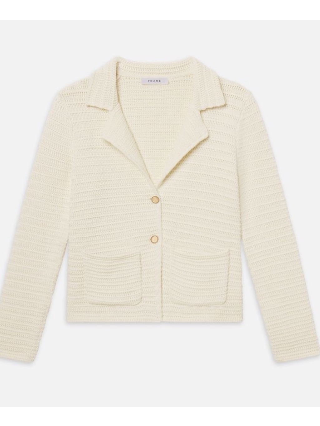 Frame Crochet Blazer Cardigan Cream